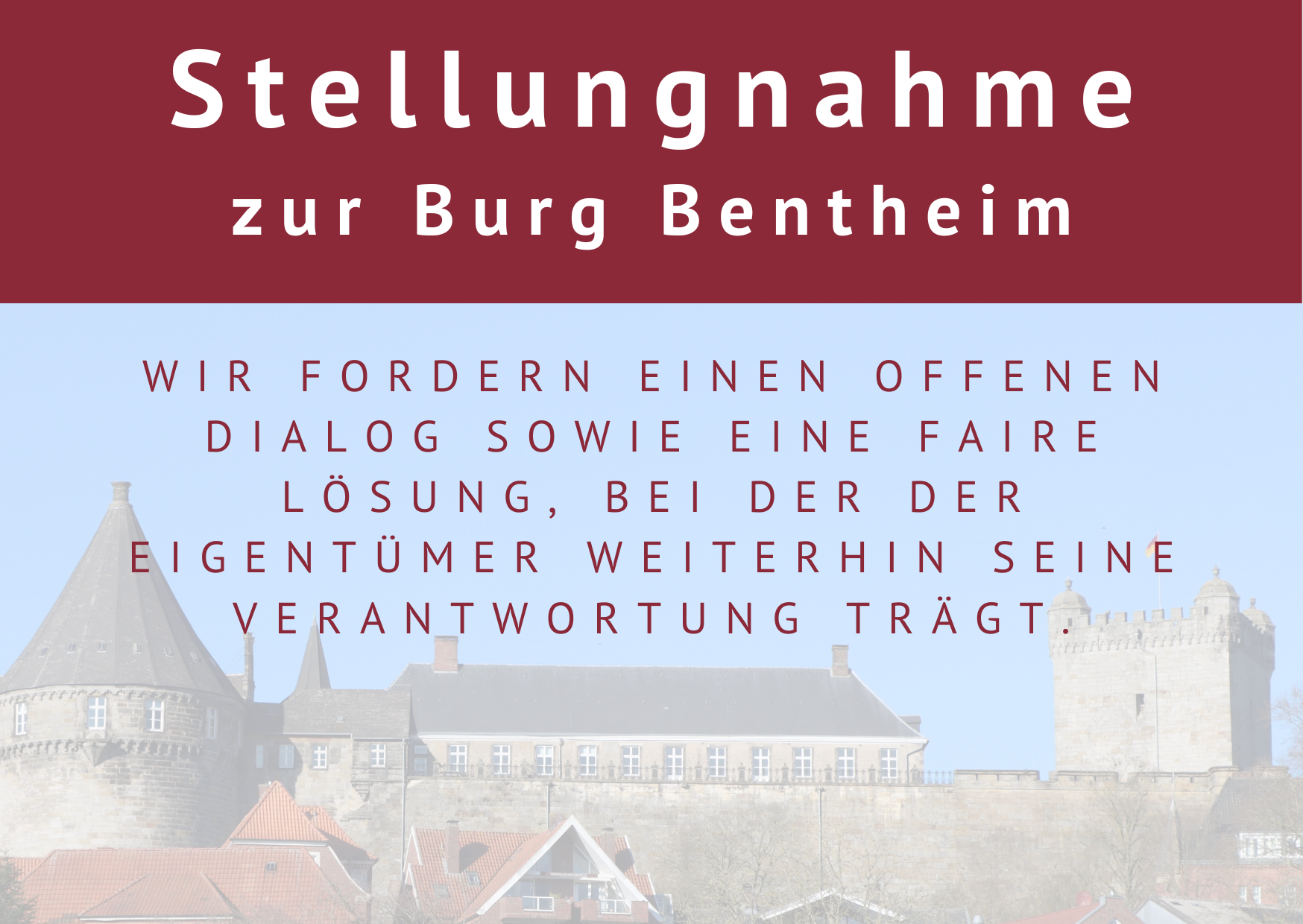 Stellungnahme zur Burg Bentheim